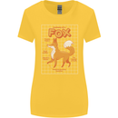 Anatomy of a Fox Funny Foxes Womens Wider Cut T-Shirt Yellow