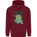 Anatomy of a Frog Funny Childrens Kids Hoodie Maroon