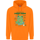 Anatomy of a Frog Funny Childrens Kids Hoodie Orange