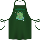 Anatomy of a Frog Funny Cotton Apron 100% Organic Forest Green