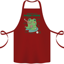 Anatomy of a Frog Funny Cotton Apron 100% Organic Maroon