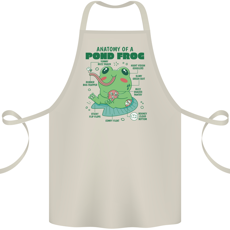 Anatomy of a Frog Funny Cotton Apron 100% Organic Natural