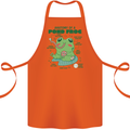 Anatomy of a Frog Funny Cotton Apron 100% Organic Orange