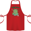 Anatomy of a Frog Funny Cotton Apron 100% Organic Red