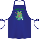 Anatomy of a Frog Funny Cotton Apron 100% Organic Royal Blue