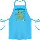 Anatomy of a Frog Funny Cotton Apron 100% Organic Turquoise
