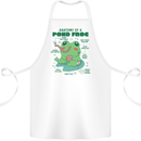 Anatomy of a Frog Funny Cotton Apron 100% Organic White