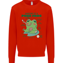 Anatomy of a Frog Funny Kids Sweatshirt Jumper Bright Red