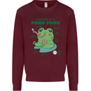 Anatomy of a Frog Funny Kids Sweatshirt Jumper Maroon