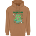 Anatomy of a Frog Funny Mens 80% Cotton Hoodie Caramel Latte