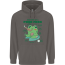 Anatomy of a Frog Funny Mens 80% Cotton Hoodie Charcoal