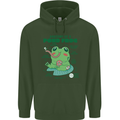 Anatomy of a Frog Funny Mens 80% Cotton Hoodie Forest Green
