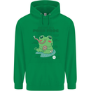 Anatomy of a Frog Funny Mens 80% Cotton Hoodie Irish Green
