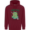 Anatomy of a Frog Funny Mens 80% Cotton Hoodie Maroon