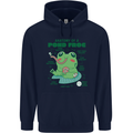 Anatomy of a Frog Funny Mens 80% Cotton Hoodie Navy Blue