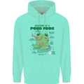 Anatomy of a Frog Funny Mens 80% Cotton Hoodie Peppermint