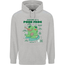 Anatomy of a Frog Funny Mens 80% Cotton Hoodie Sports Grey