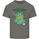 Anatomy of a Frog Funny Mens Cotton T-Shirt Tee Top Charcoal