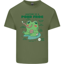 Anatomy of a Frog Funny Mens Cotton T-Shirt Tee Top Military Green