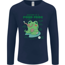 Anatomy of a Frog Funny Mens Long Sleeve T-Shirt Navy Blue
