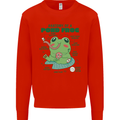 Anatomy of a Frog Funny Mens Sweatshirt Jumper Bright Red