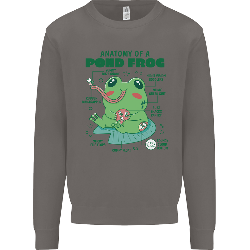 Anatomy of a Frog Funny Mens Sweatshirt Jumper Charcoal