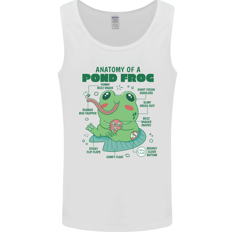 Anatomy of a Frog Funny Mens Vest Tank Top White
