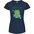 Anatomy of a Frog Funny Womens Petite Cut T-Shirt Navy Blue