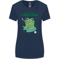 Anatomy of a Frog Funny Womens Wider Cut T-Shirt Navy Blue