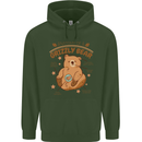 Anatomy of a Grizzly Bear Childrens Kids Hoodie Forest Green