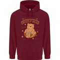 Anatomy of a Grizzly Bear Childrens Kids Hoodie Maroon