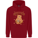 Anatomy of a Grizzly Bear Childrens Kids Hoodie Red