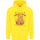 Anatomy of a Grizzly Bear Childrens Kids Hoodie Yellow
