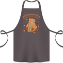 Anatomy of a Grizzly Bear Cotton Apron 100% Organic Dark Grey