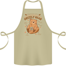 Anatomy of a Grizzly Bear Cotton Apron 100% Organic Khaki