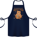 Anatomy of a Grizzly Bear Cotton Apron 100% Organic Navy Blue