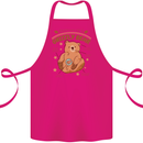 Anatomy of a Grizzly Bear Cotton Apron 100% Organic Pink