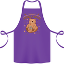 Anatomy of a Grizzly Bear Cotton Apron 100% Organic Purple
