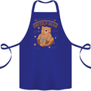 Anatomy of a Grizzly Bear Cotton Apron 100% Organic Royal Blue
