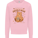 Anatomy of a Grizzly Bear Kids Sweatshirt Jumper Light Pink