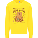 Anatomy of a Grizzly Bear Kids Sweatshirt Jumper Yellow