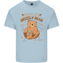 Anatomy of a Grizzly Bear Mens Cotton T-Shirt Tee Top Light Blue
