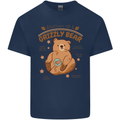 Anatomy of a Grizzly Bear Mens Cotton T-Shirt Tee Top Navy Blue
