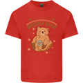 Anatomy of a Grizzly Bear Mens Cotton T-Shirt Tee Top Red