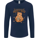 Anatomy of a Grizzly Bear Mens Long Sleeve T-Shirt Navy Blue