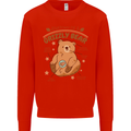 Anatomy of a Grizzly Bear Mens Sweatshirt Jumper Bright Red