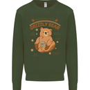 Anatomy of a Grizzly Bear Mens Sweatshirt Jumper Forest Green