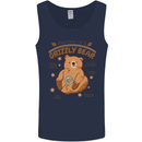 Anatomy of a Grizzly Bear Mens Vest Tank Top Navy Blue