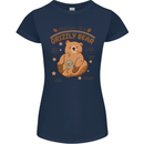 Anatomy of a Grizzly Bear Womens Petite Cut T-Shirt Navy Blue