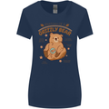 Anatomy of a Grizzly Bear Womens Wider Cut T-Shirt Navy Blue